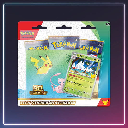 Pokémon Celebrations - 30 Jahre - Tech Sticker Kollektion Kokowei - Deutsch