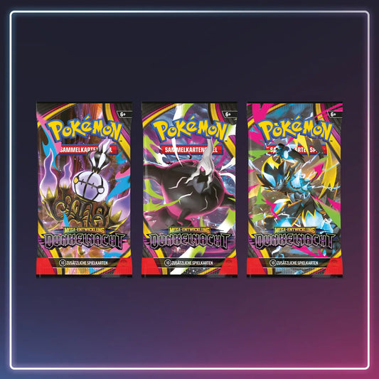 Pokémon - Mega Entwicklung - 3-Pack Blister Dunkelnacht - Deutsch
