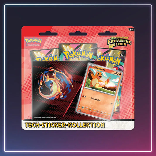 Pokémon - Erhabene Helden - Tech Sticker Kollektion Glumanda - Deutsch
