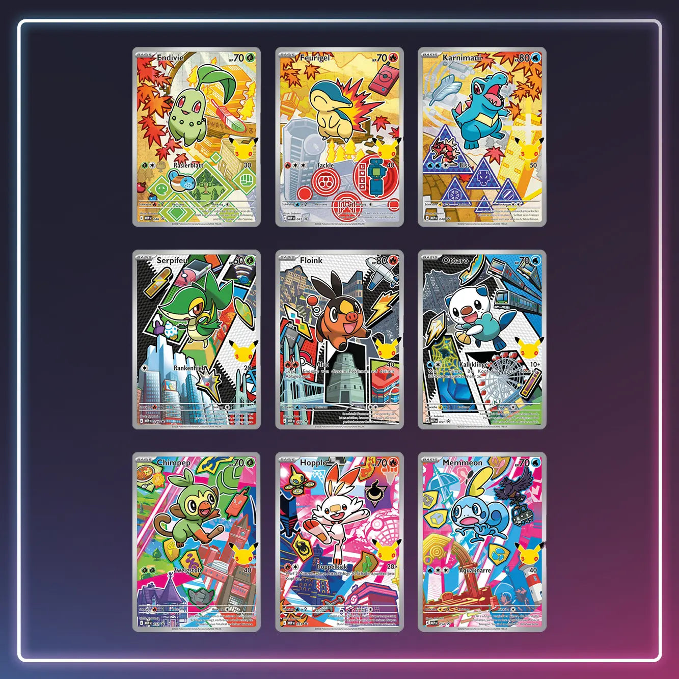 Pokémon - Erste Partner - Illustrations Kollektion - Serie 2 - Deutsch