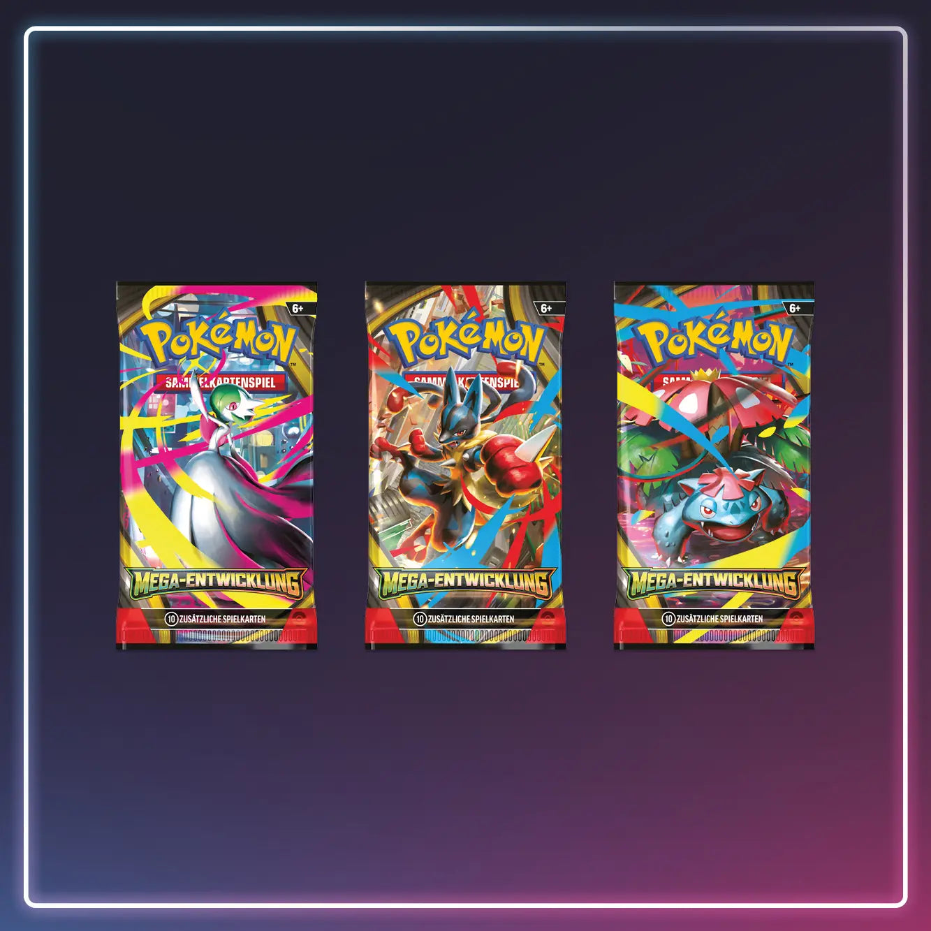 Pokémon - Karmesin und Purpur - 3er Blister Mega Entwicklung - Deutsch