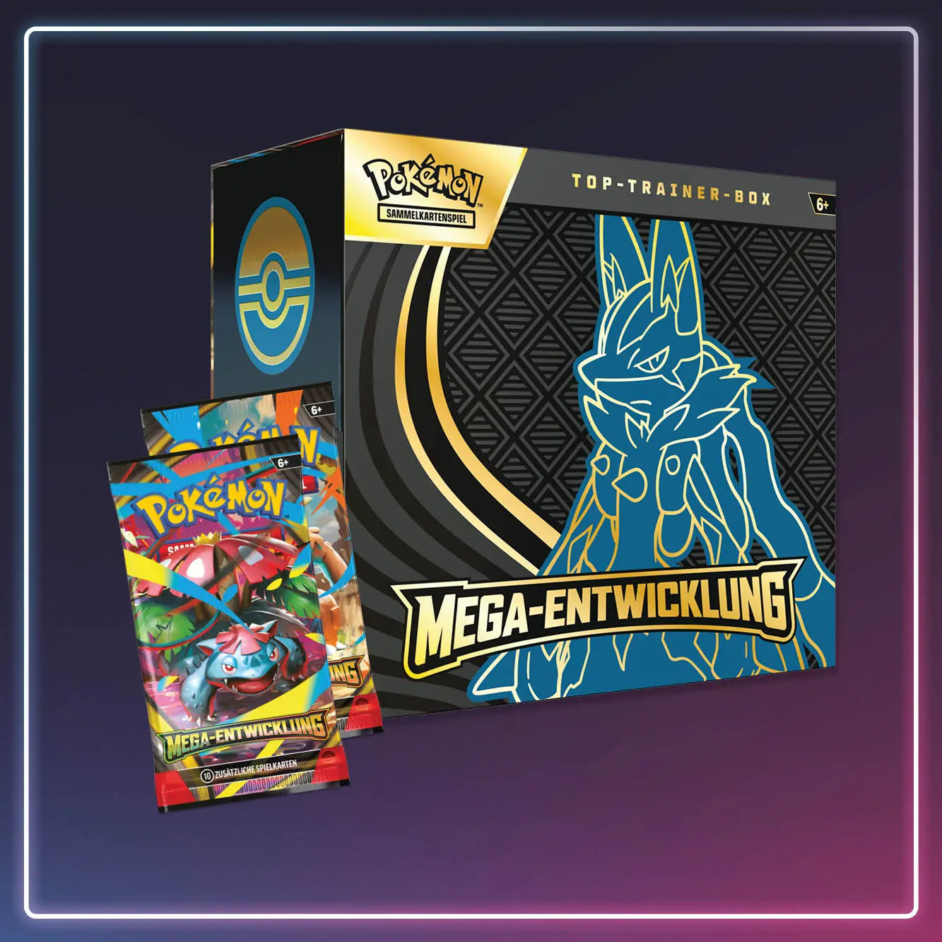 Pokémon - Karmesin und Purpur - Mega Entwicklung - Top Trainer Box Lucario - Deutsch