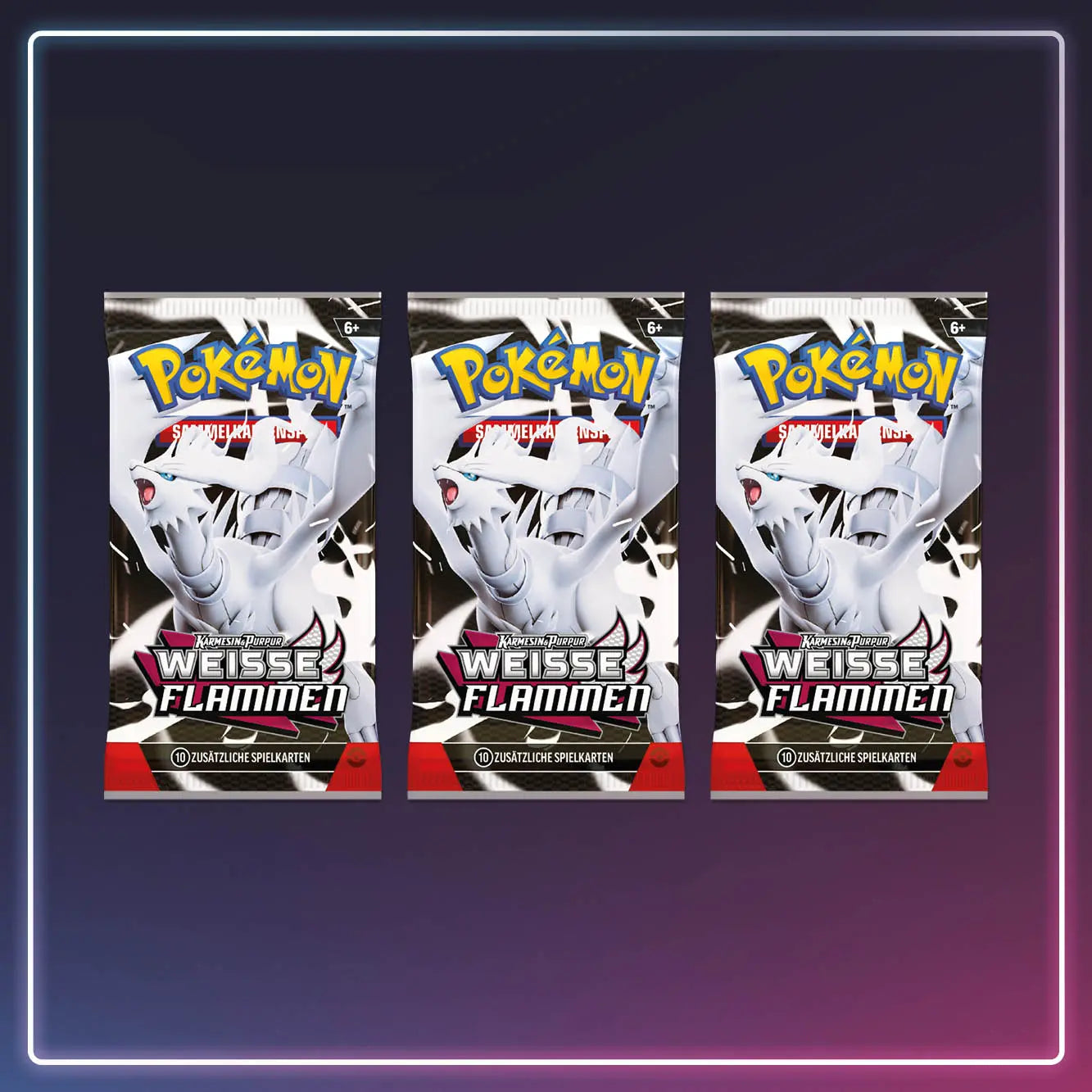 Pokémon - Karmesin und Purpur - Tech Sticker Kollektion Weisse Flammen - Deutsch