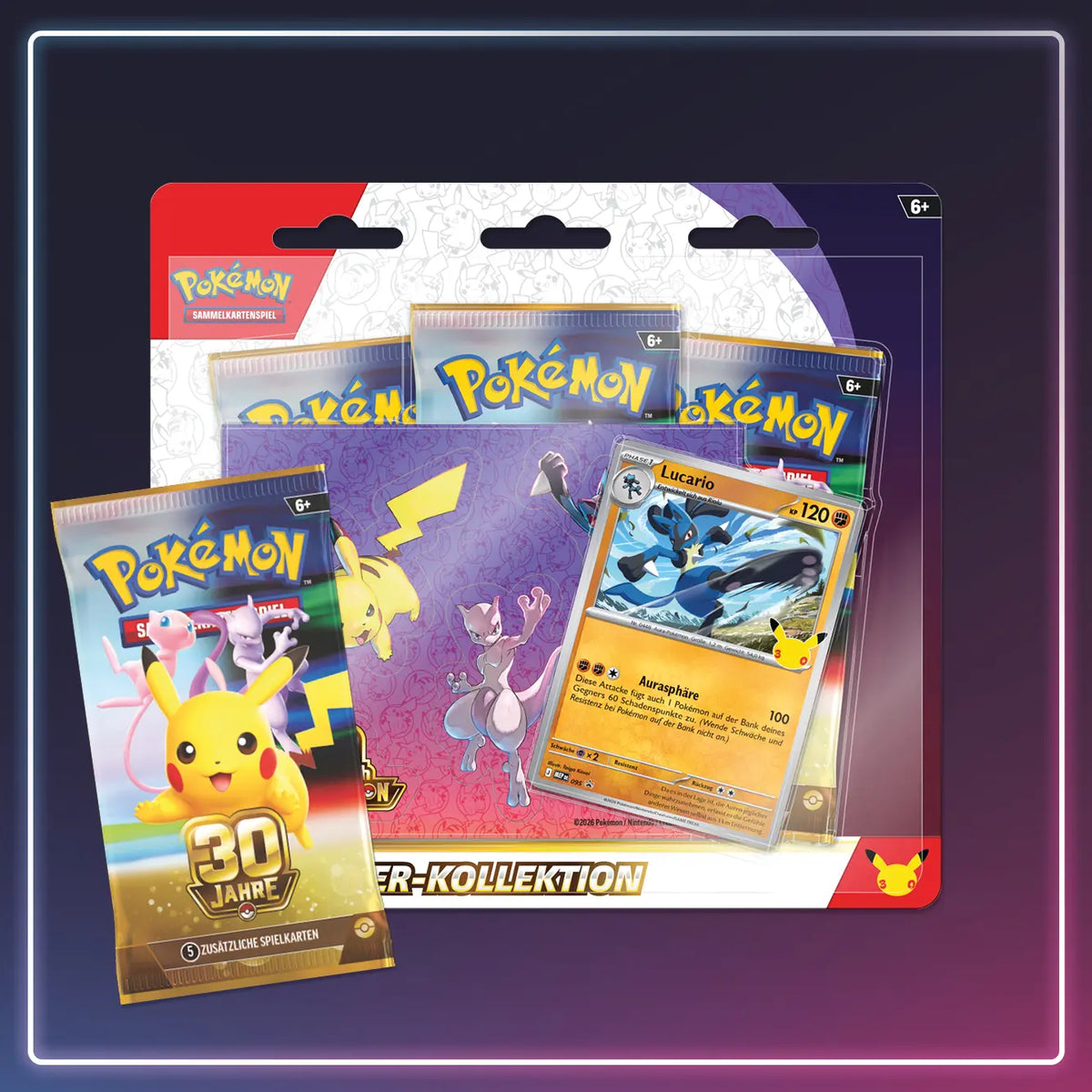 Pokémon Celebrations - 30 Jahre - Tech Sticker Kollektion Lucario - Deutsch