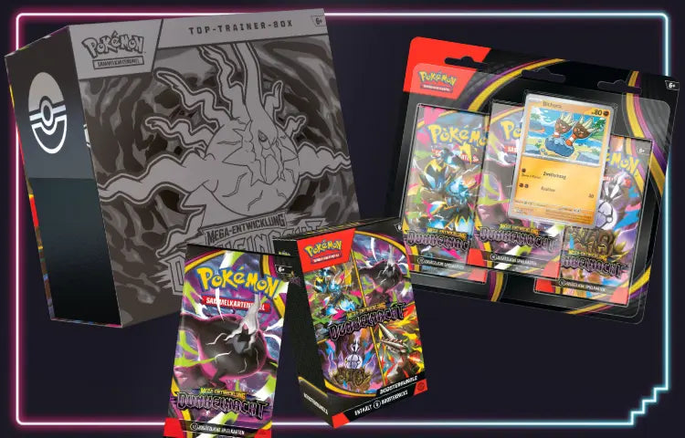 Das brandneue Set rund um Darkrai: Dunkelnacht - Jetzt im Kanto Kiosk kaufen.