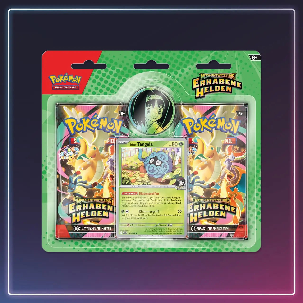 Pokémon - Erhabene Helden - 2-Pack Blister Tangela/Erika - Deutsch