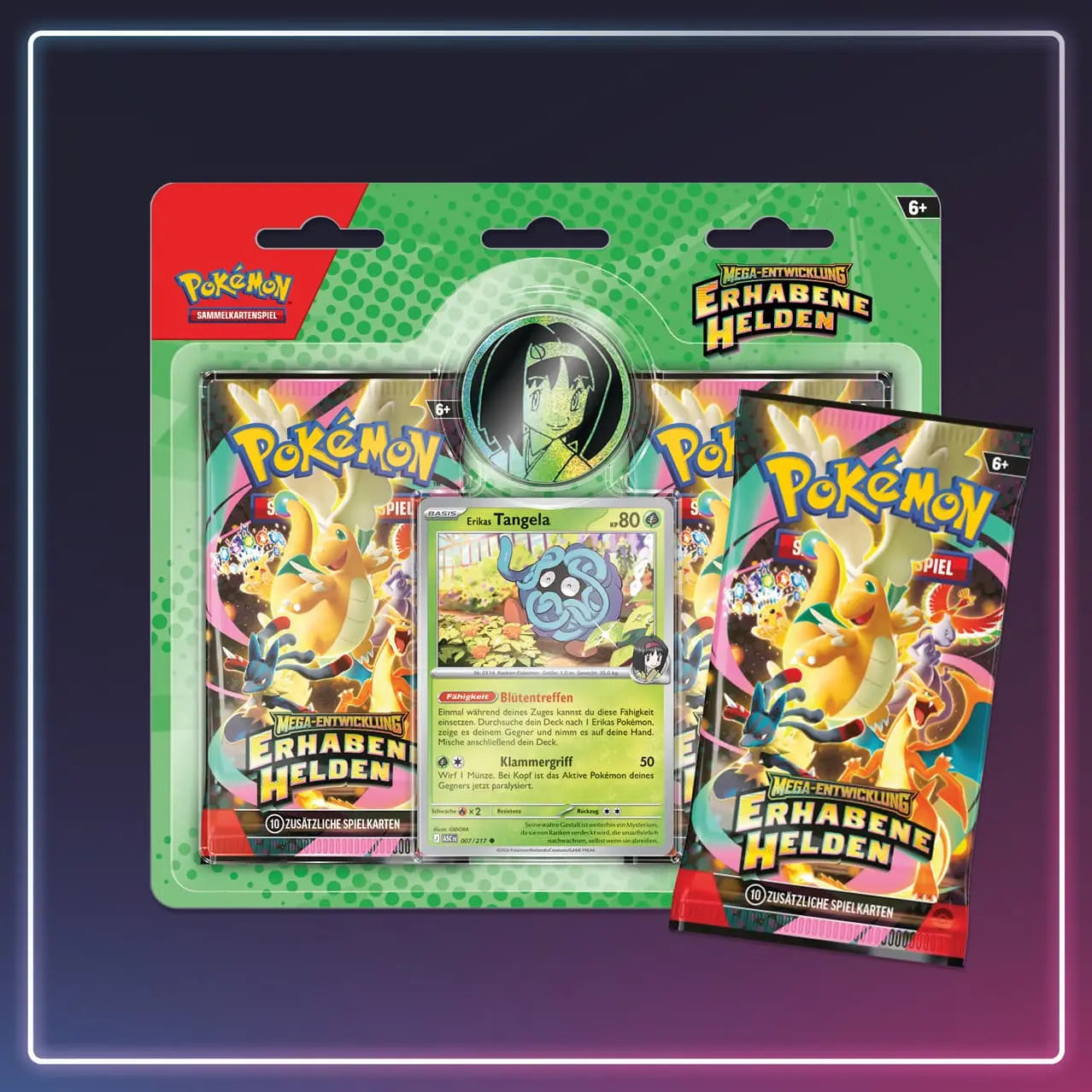 Pokémon - Erhabene Helden - 2-Pack Blister Tangela/Erika - Deutsch