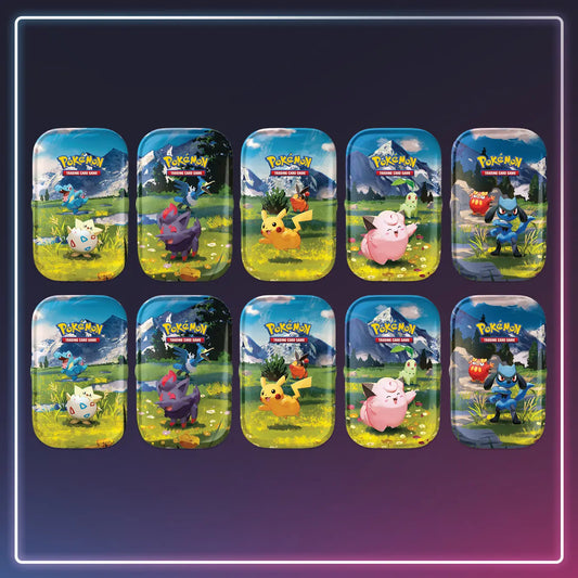 Pokémon - Mega Entwicklung - Erhabene Helden Mini Tin Display - Deutsch