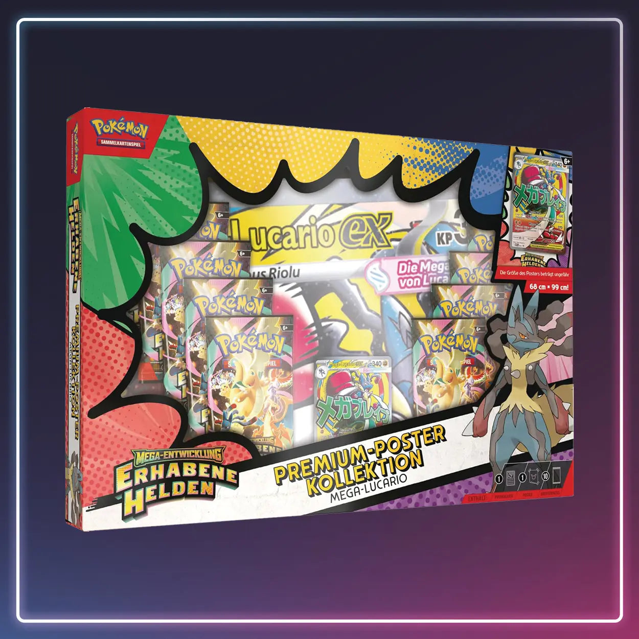 Pokémon - Erhabene Helden - Premium Poster Kollektion Mega-Lucario - Deutsch