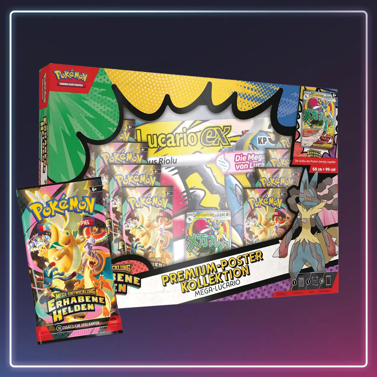 Pokémon - Erhabene Helden - Premium Poster Kollektion Mega-Lucario - Deutsch