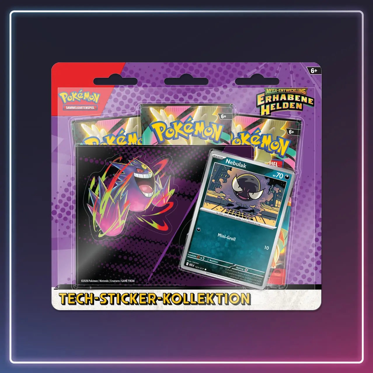 Pokémon - Erhabene Helden - Tech Sticker Kollektion Nebulak - Deutsch