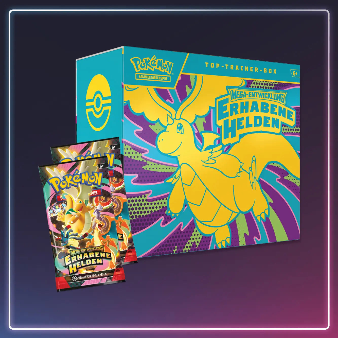Pokémon - Mega Entwicklung - Erhabene Helden - Top Trainer Box - Deutsch