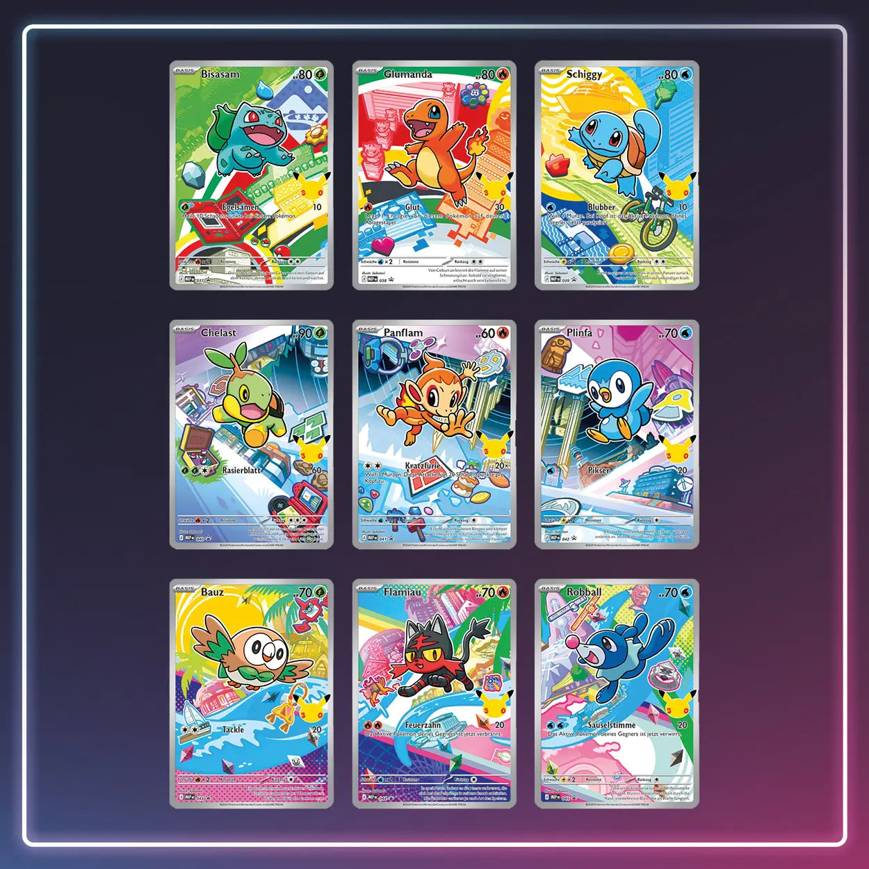 Pokémon - Erste Partner - Illustrations Kollektion - Deutsch