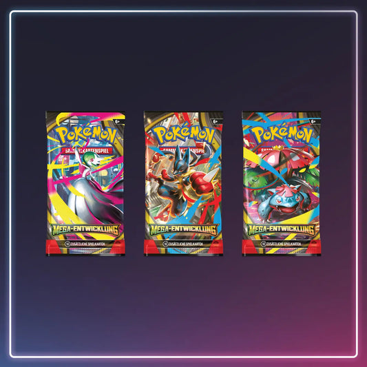 Pokémon - Karmesin und Purpur - 3er Blister Mega Entwicklung - Deutsch