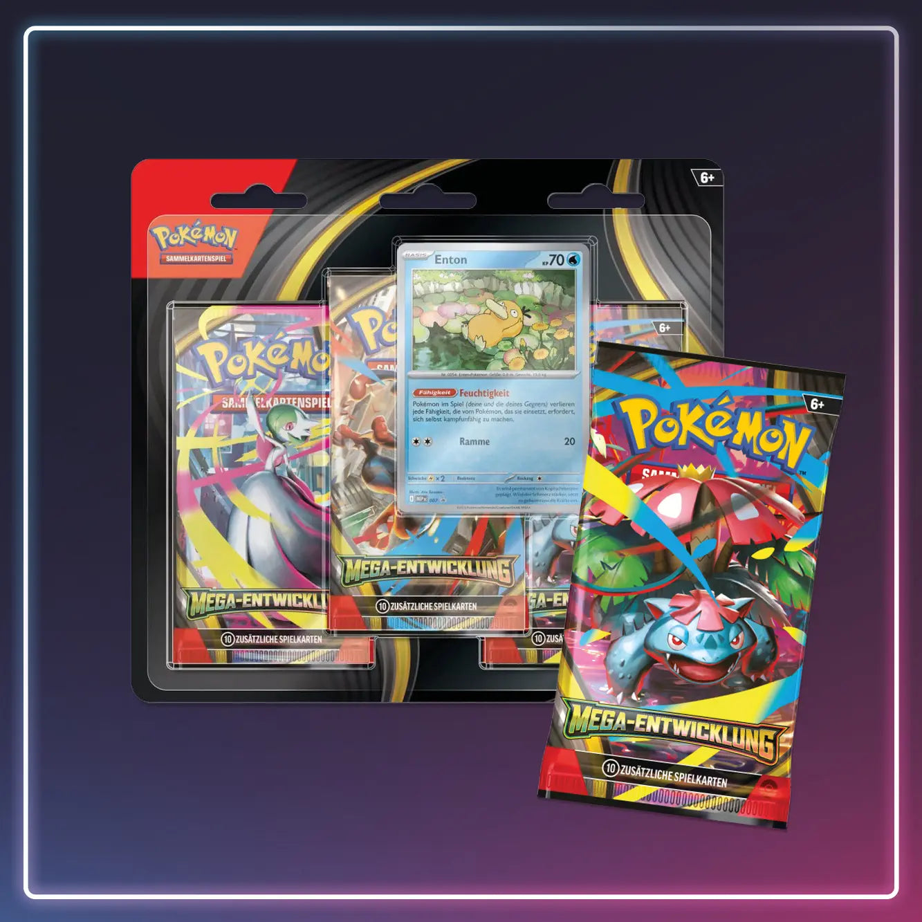 Pokémon - Karmesin und Purpur - 3er Blister Mega Entwicklung - Deutsch