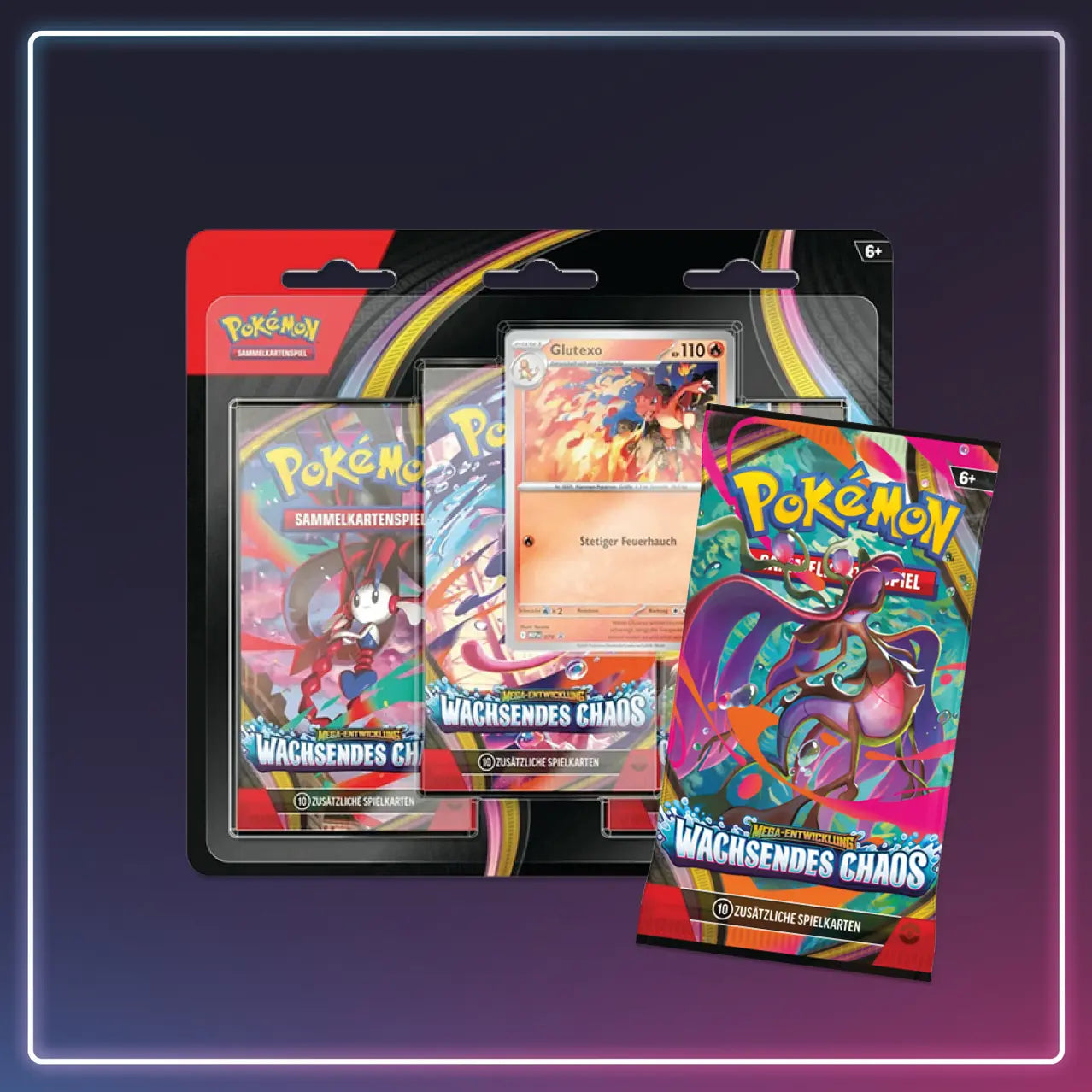 Pokémon Mega Entwicklung - Wachsendes Chaos - 3-Pack Blister - Deutsch