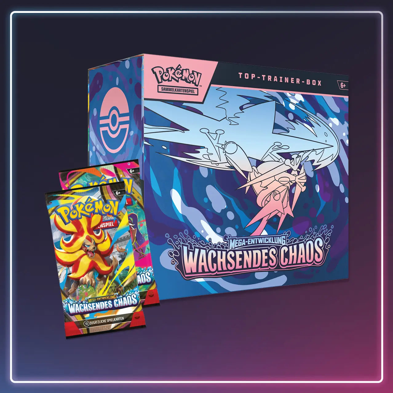Pokémon - Mega Entwicklung - Wachsendes Chaos - Top Trainer Box - Deutsch