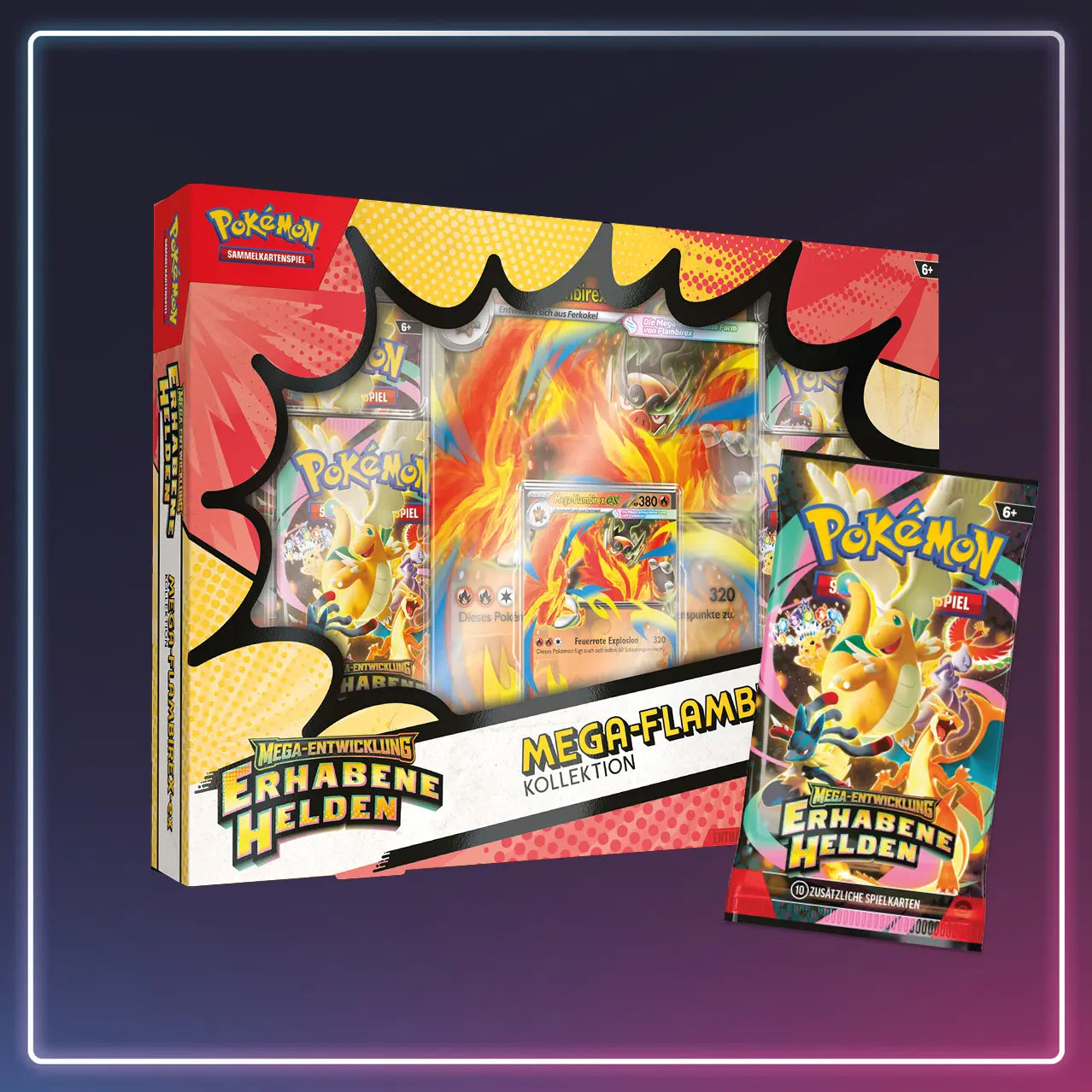 Pokémon - Erhabene Helden - Kollektion Mega Flambirex EX - Deutsch