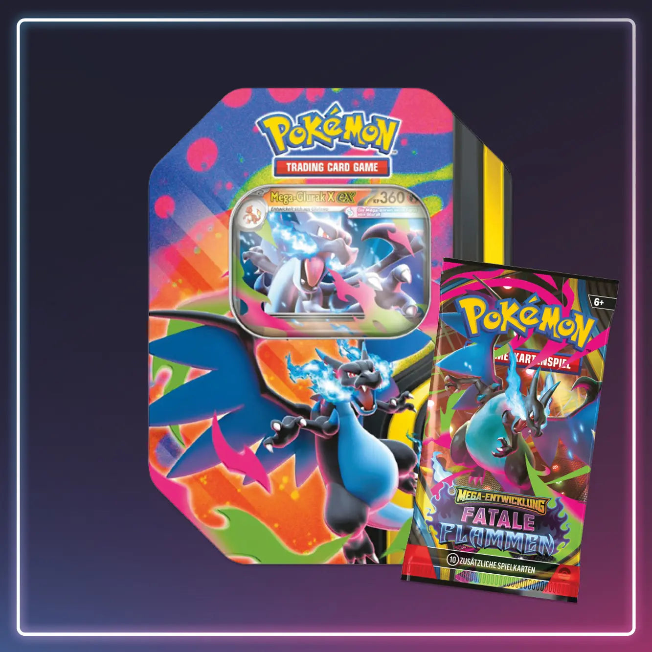 Pokémon - Mega Glurak X Tin Box - Deutsch