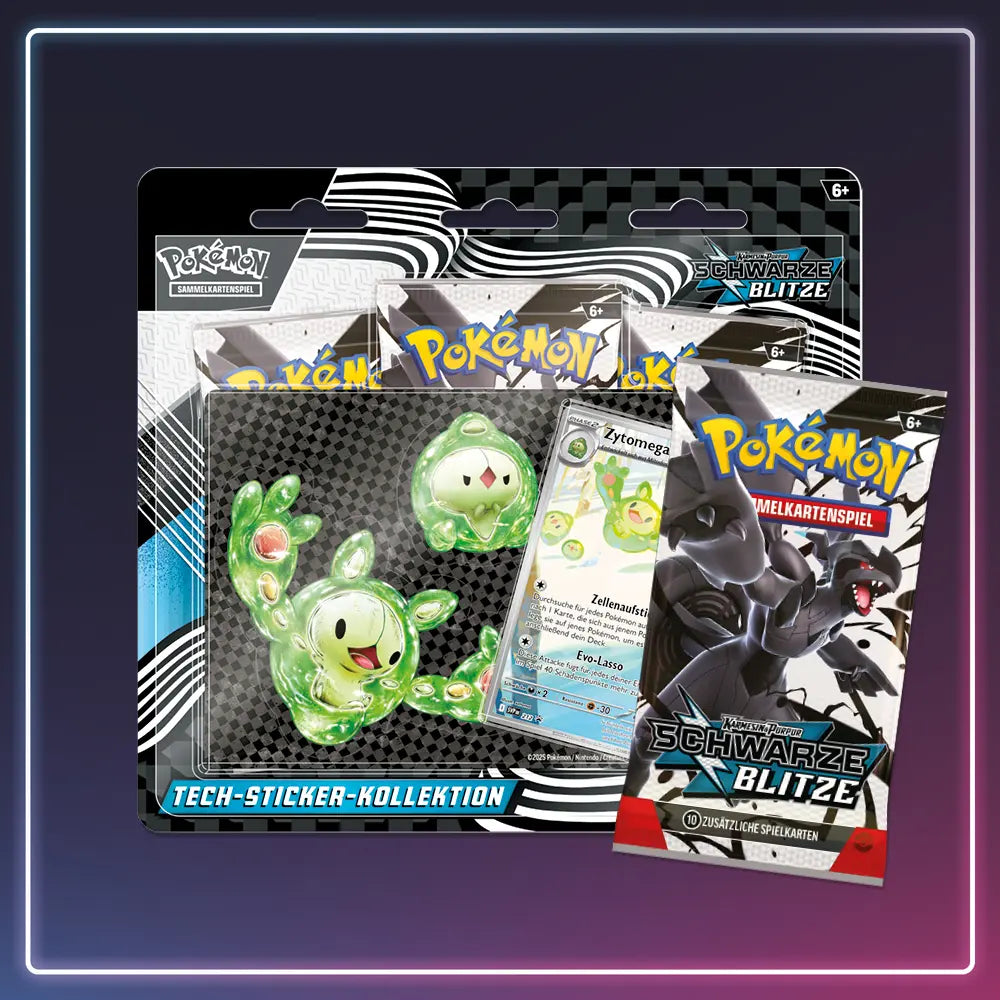 Pokémon - Karmesin und Purpur - Tech  Sticker Kollektion Schwarze Blitze - Deutsch