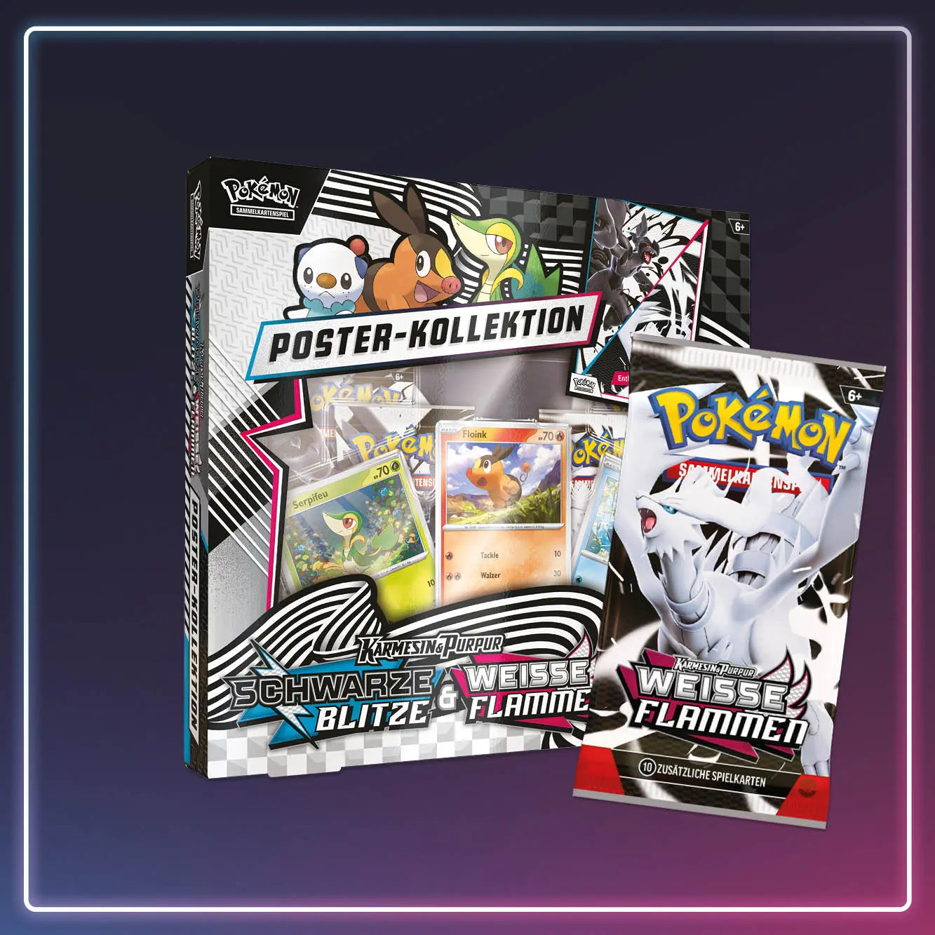 Pokémon - Karmesin und Purpur - Poster Kollektion Weisse Flammen Schwarze Blitze - Deutsch